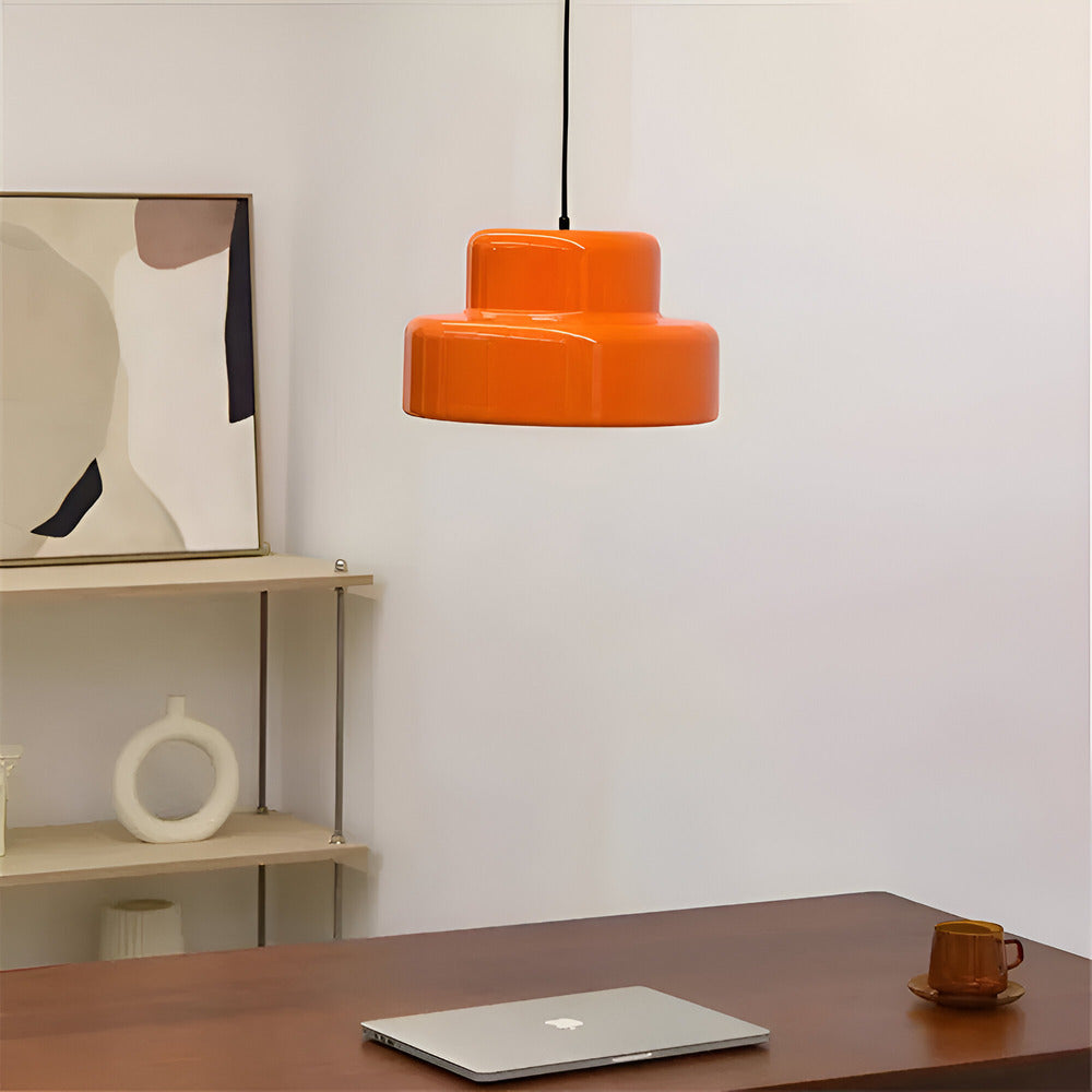 Retro Orange E27 Pendellampa - Stilig LED Hänglampa för Matrum, Bar och Kök Dekor