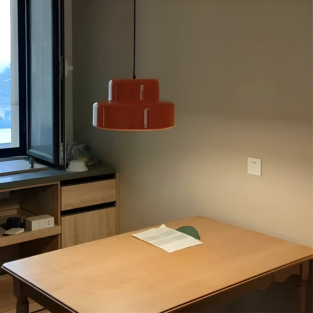 Retro Orange E27 Pendellampa - Stilig LED Hänglampa för Matrum, Bar och Kök Dekor