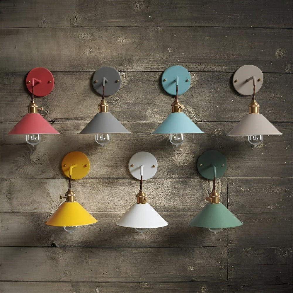 Retro Vintage Vägglampa - Vintageinspirerad Vägglampa med kon i Metall