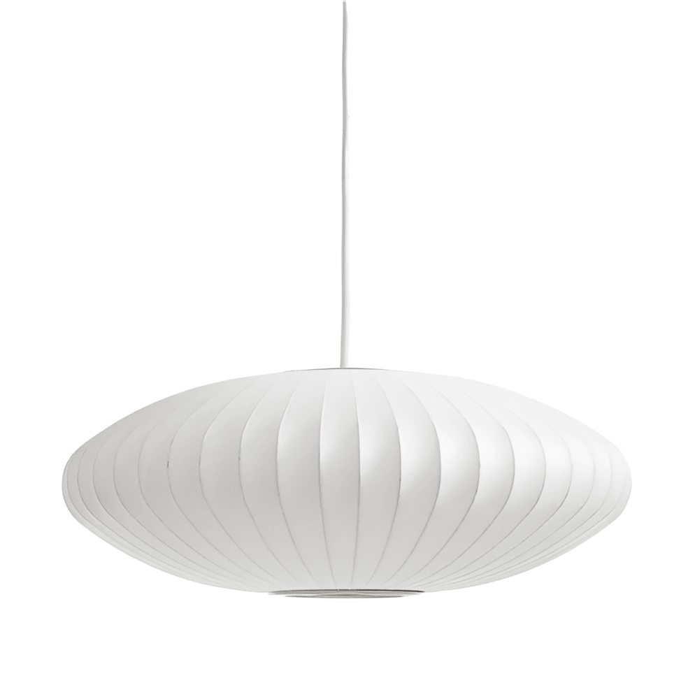 RoundRipples - Vit 50/60 cm baldakin i tyg, pendellampa i bubbelform