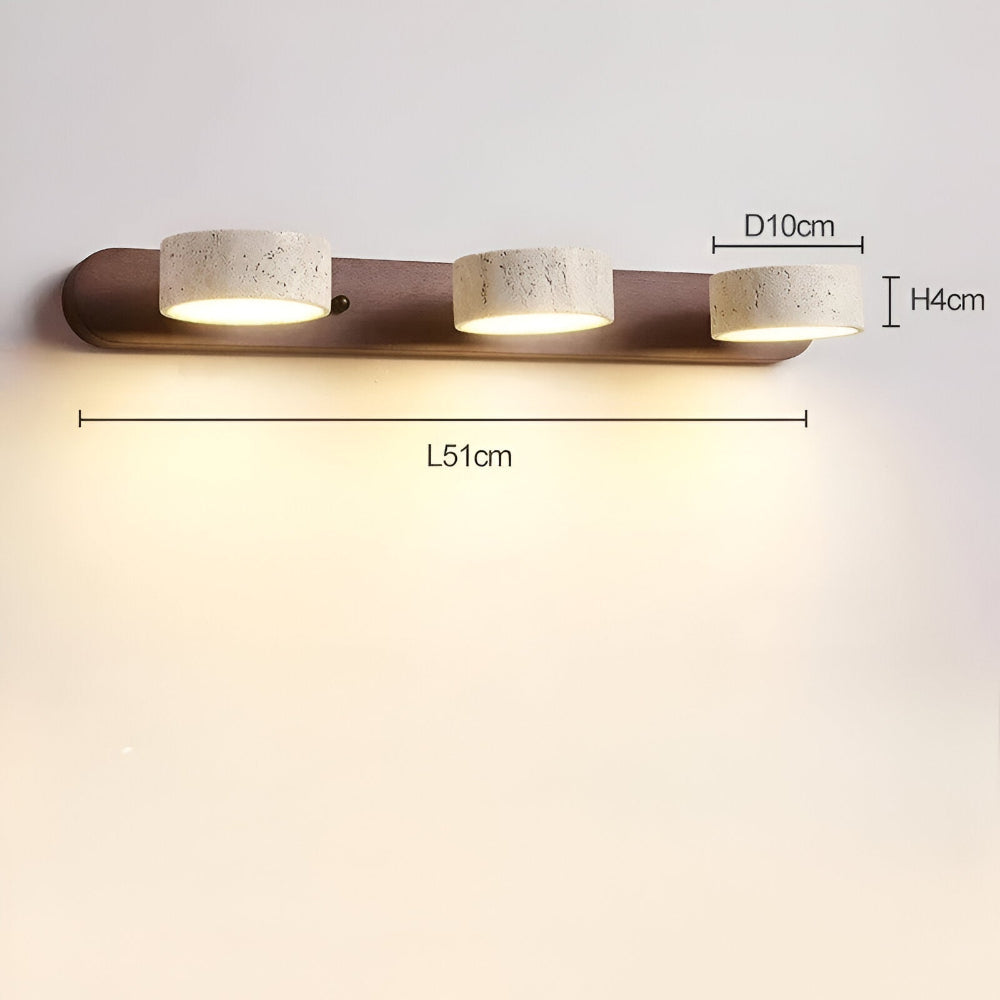 Rund LED Vägglampa med Naturstensytan | Stilig Vägglampa för Inomhusbruk