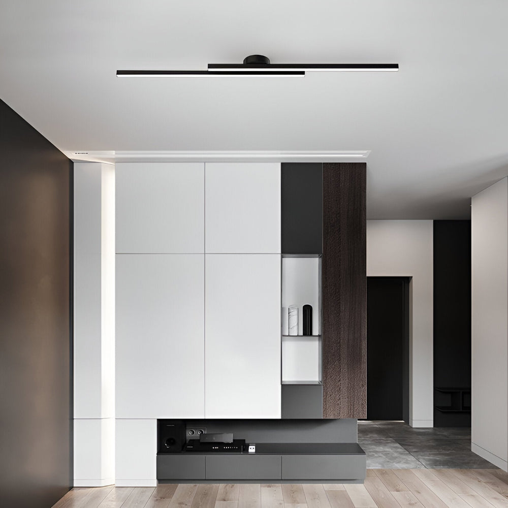 Klassisk Aluminium Semi Flush LED Taklampa för Vardagsrummet