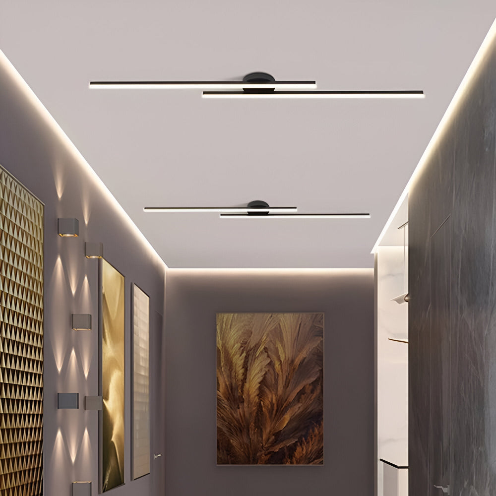 Klassisk Aluminium Semi Flush LED Taklampa för Vardagsrummet