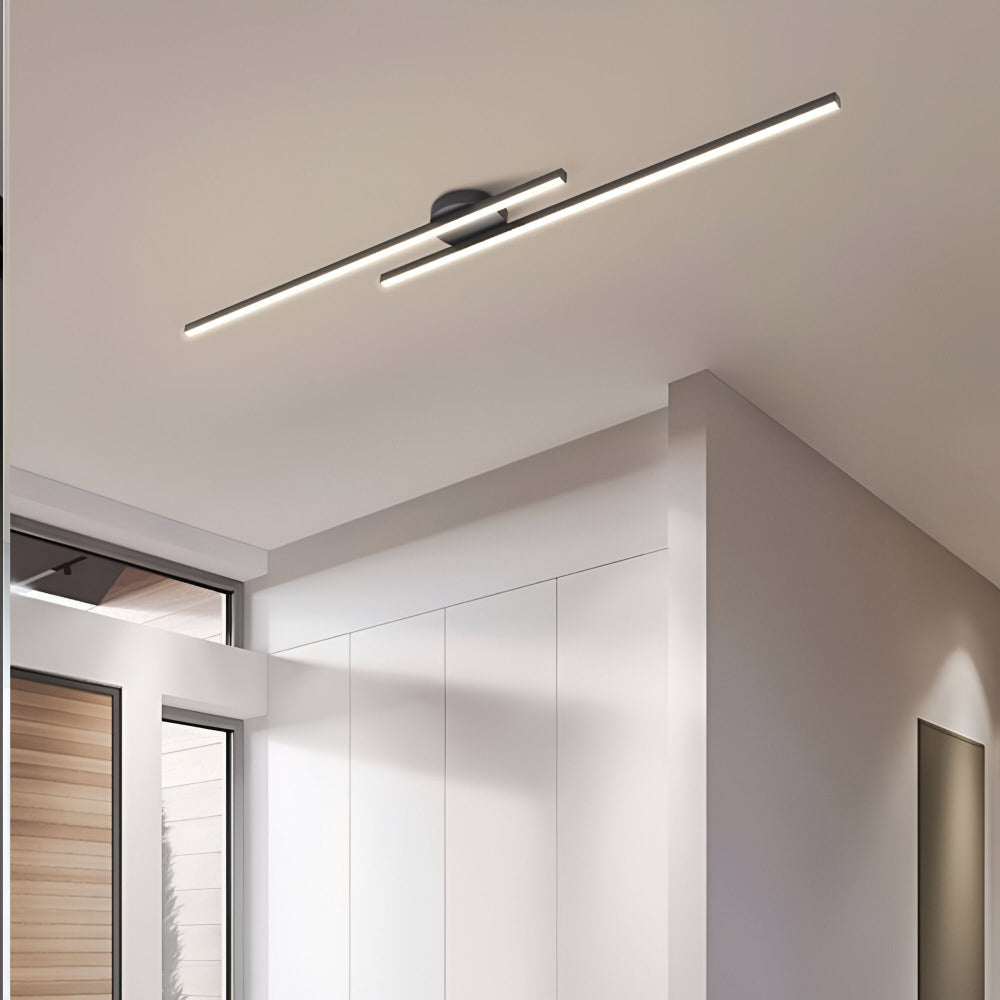Klassisk Aluminium Semi Flush LED Taklampa för Vardagsrummet