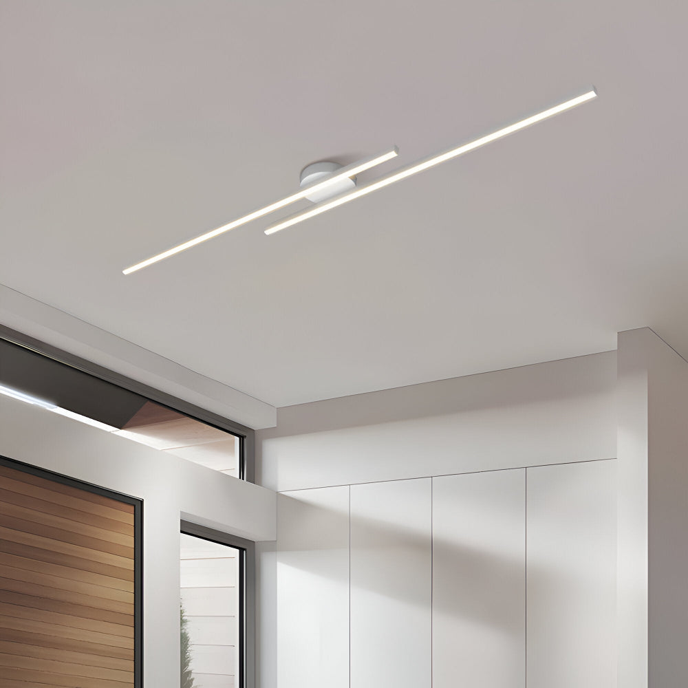 Klassisk Aluminium Semi Flush LED Taklampa för Vardagsrummet