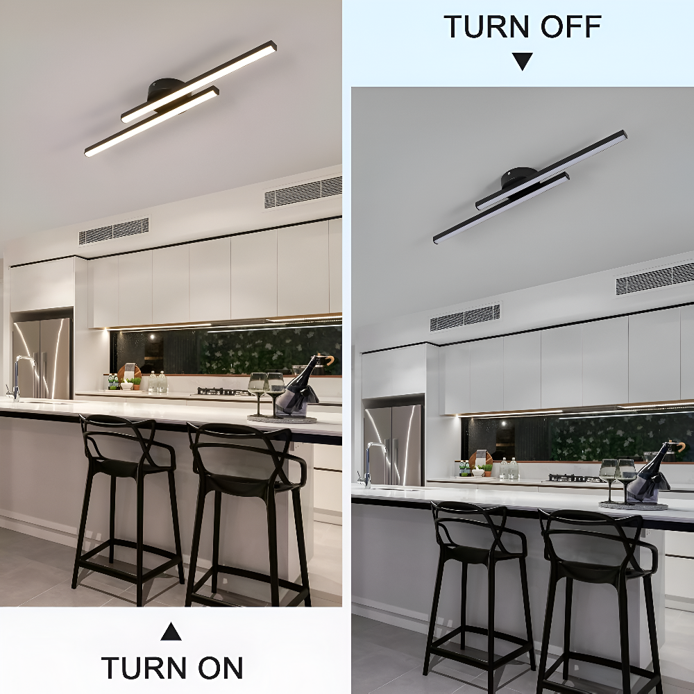 Klassisk Aluminium Semi Flush LED Taklampa för Vardagsrummet