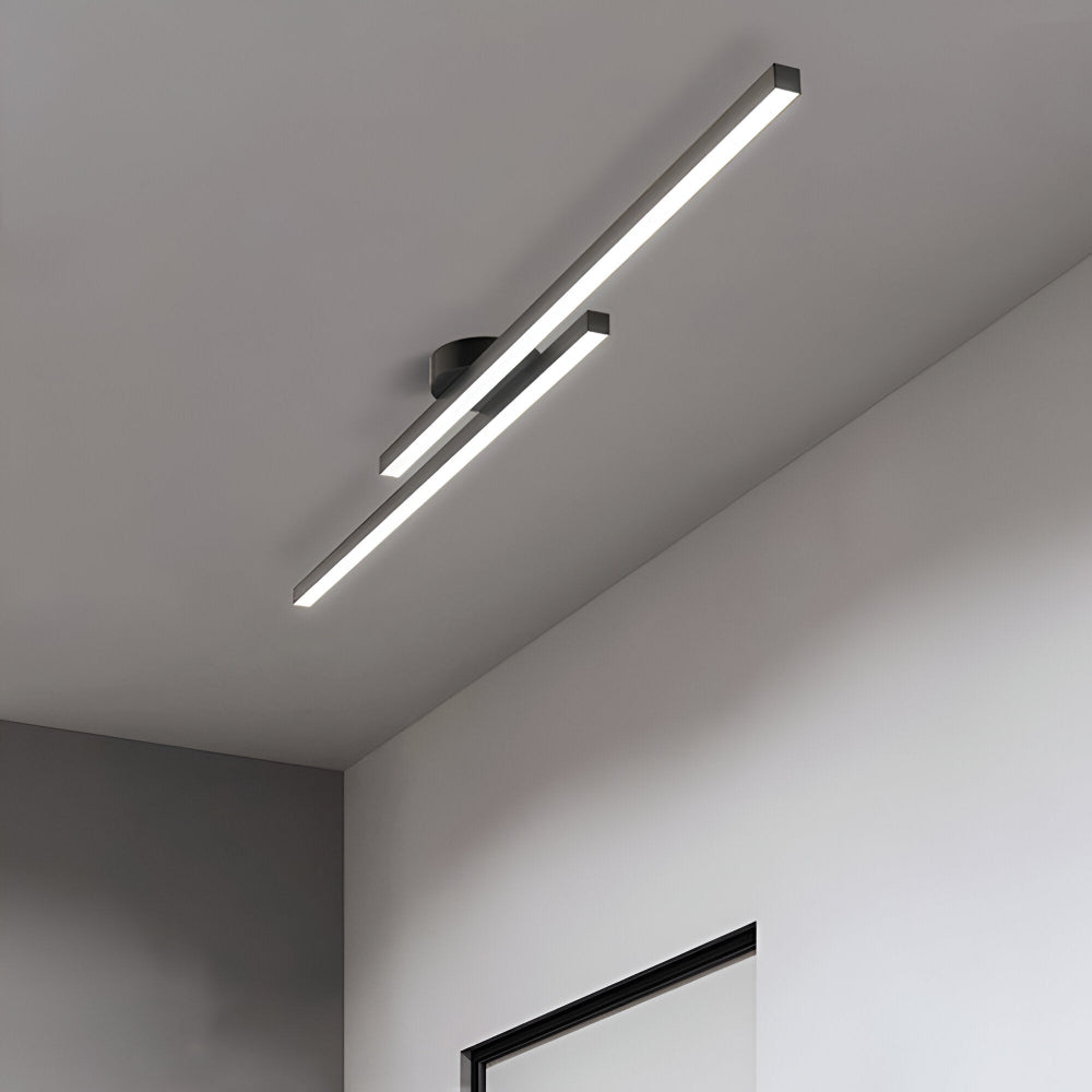 Klassisk Aluminium Semi Flush LED Taklampa för Vardagsrummet