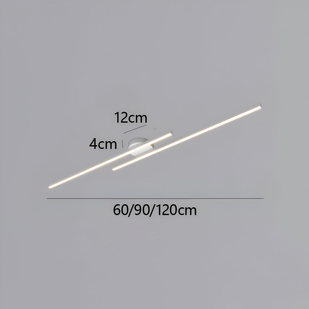 Klassisk Aluminium Semi Flush LED Taklampa för Vardagsrummet