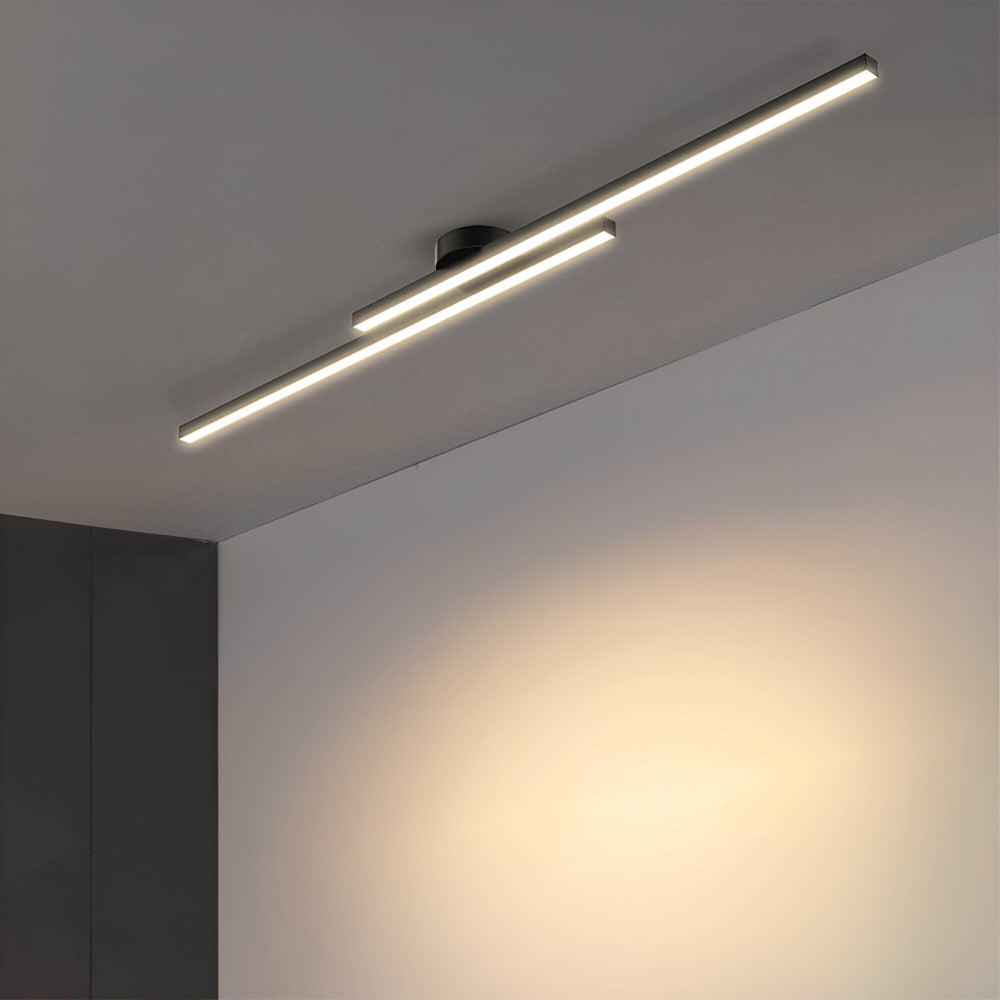 Klassisk Aluminium Semi Flush LED Taklampa för Vardagsrummet