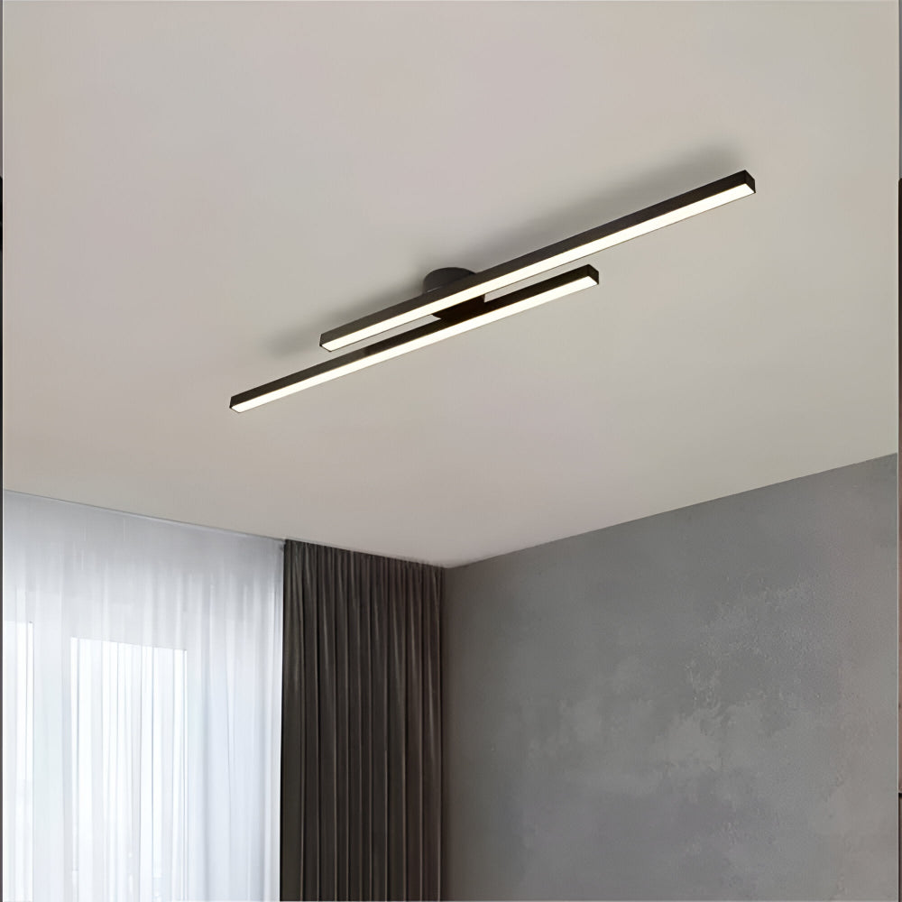 Klassisk Aluminium Semi Flush LED Taklampa för Vardagsrummet