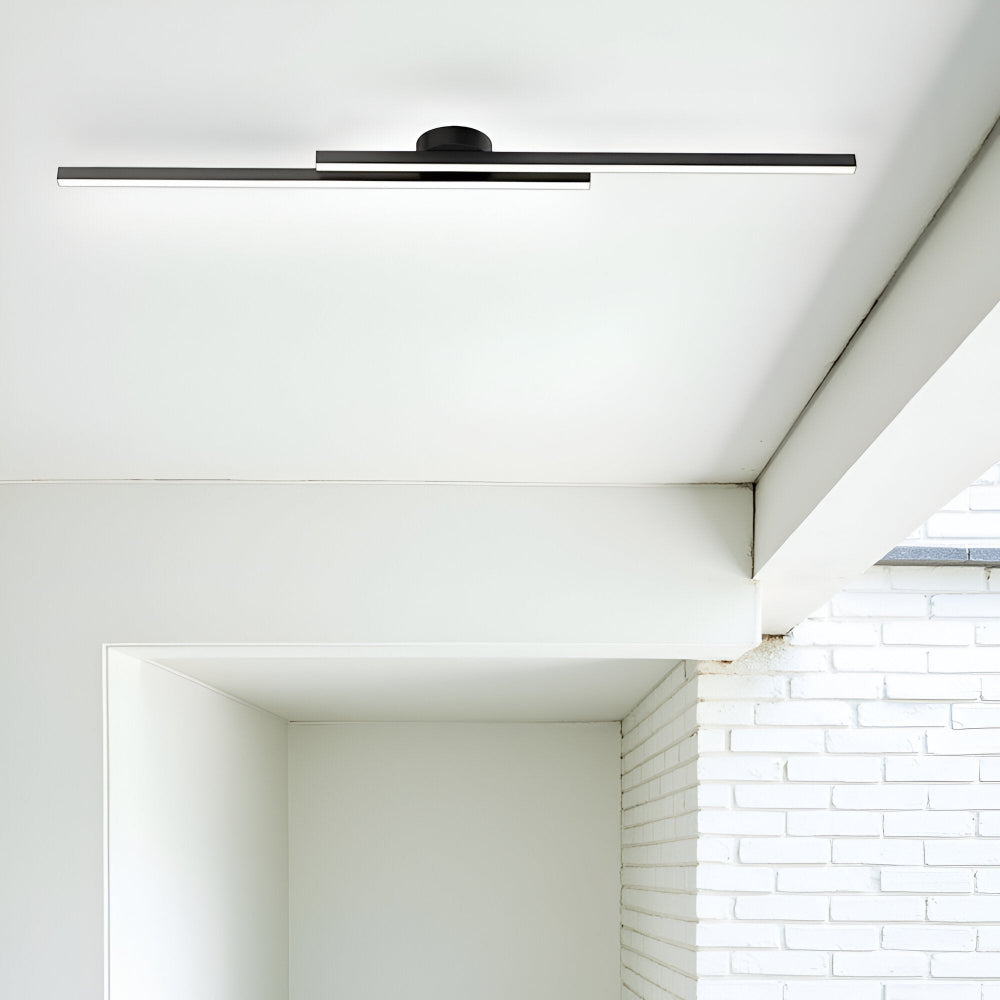 Klassisk Aluminium Semi Flush LED Taklampa för Vardagsrummet