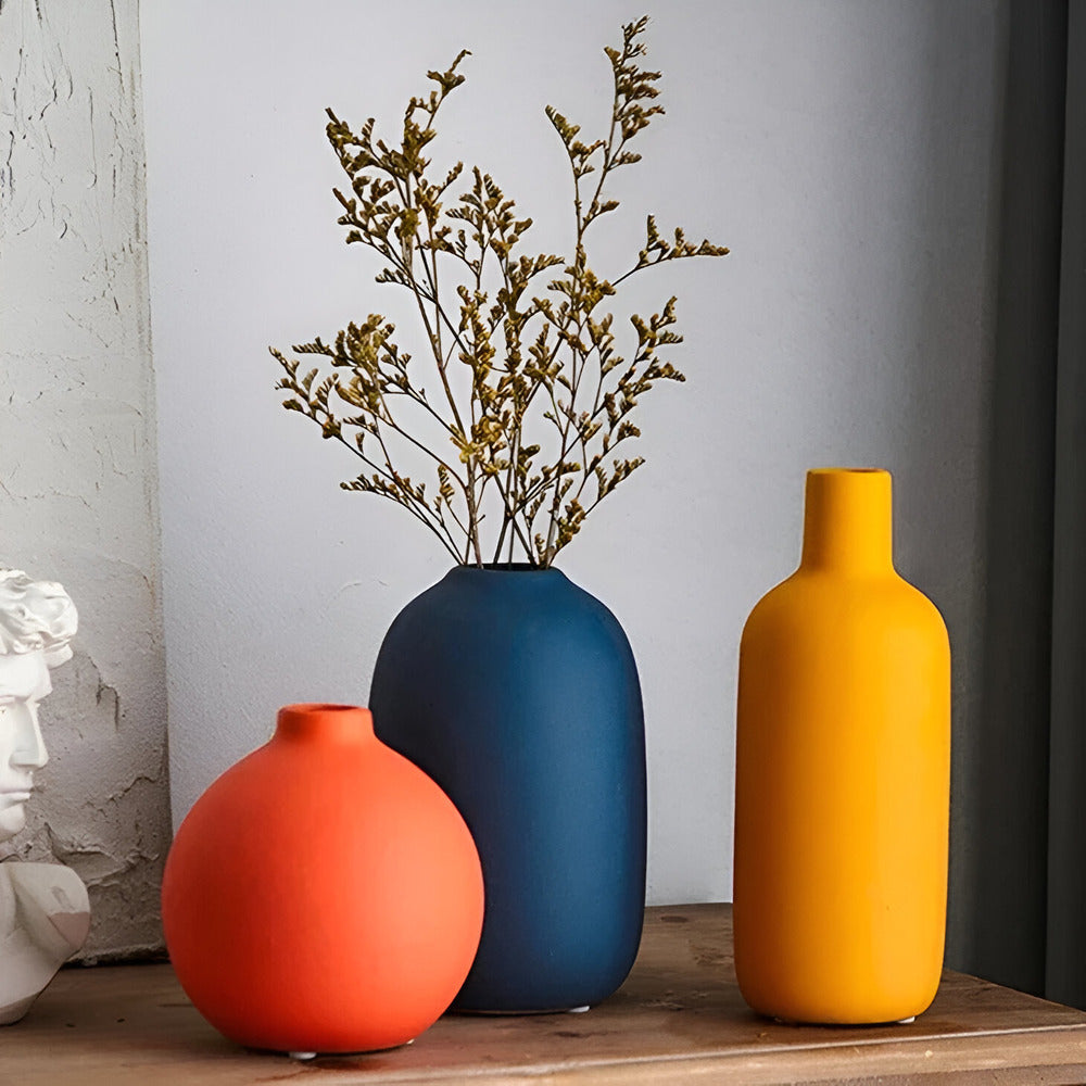 Skandinavisk Keramikvas i Minimalistisk stil | Elegant Dekoration för Ditt Hem