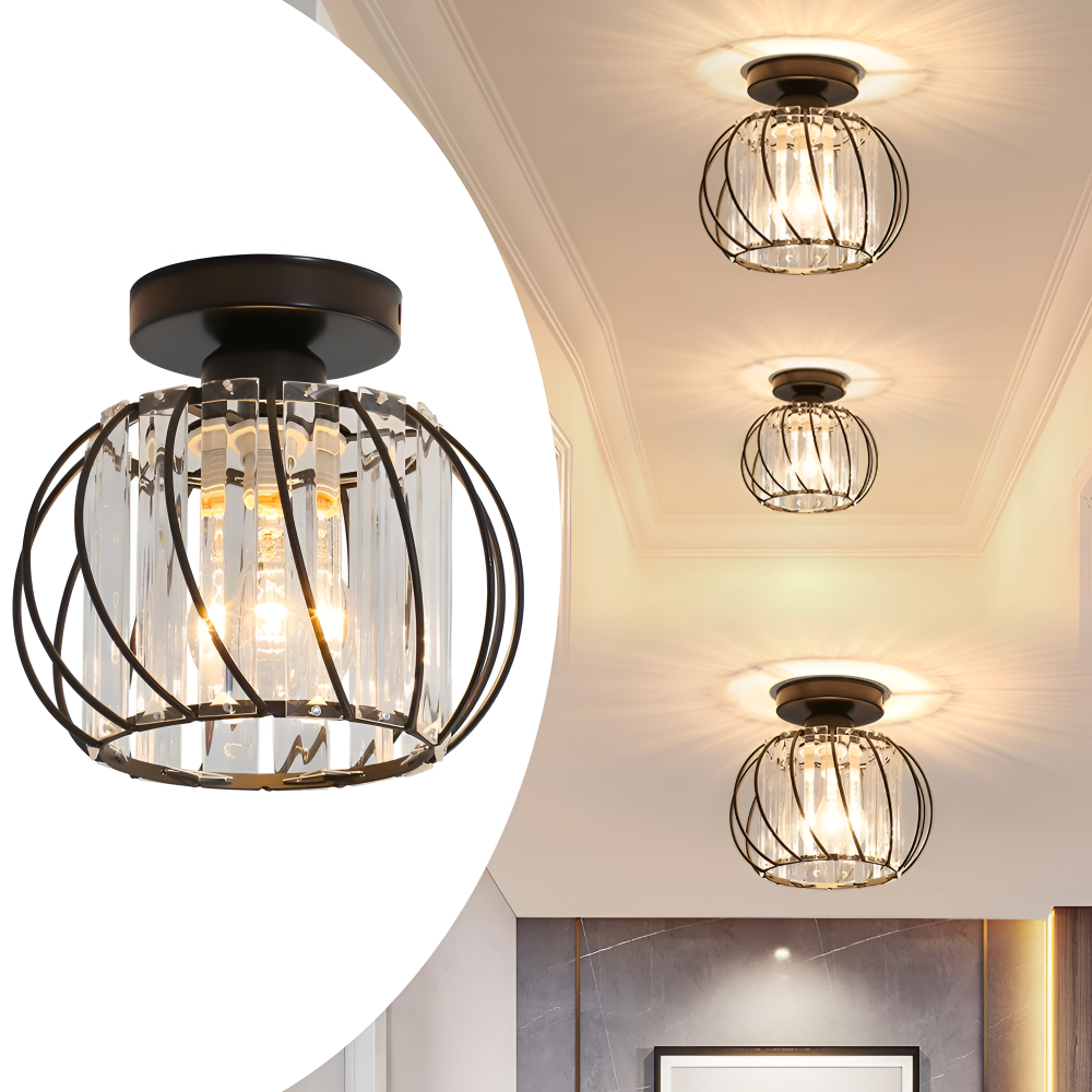 Elegant Skandinavisk Stil Glas Taklampa för Korridorer
