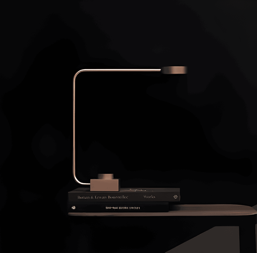 Skrivbordslampa i Aluminium - Dimbar LED-Lampa med Böjd Design