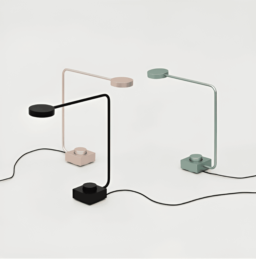 Skrivbordslampa i Aluminium - Dimbar LED-Lampa med Böjd Design