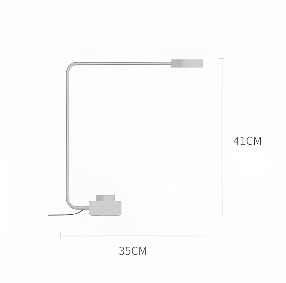 Skrivbordslampa i Aluminium - Dimbar LED-Lampa med Böjd Design
