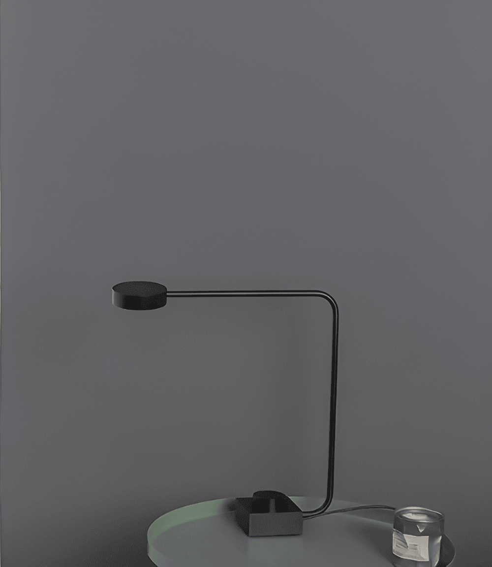 Skrivbordslampa i Aluminium - Dimbar LED-Lampa med Böjd Design
