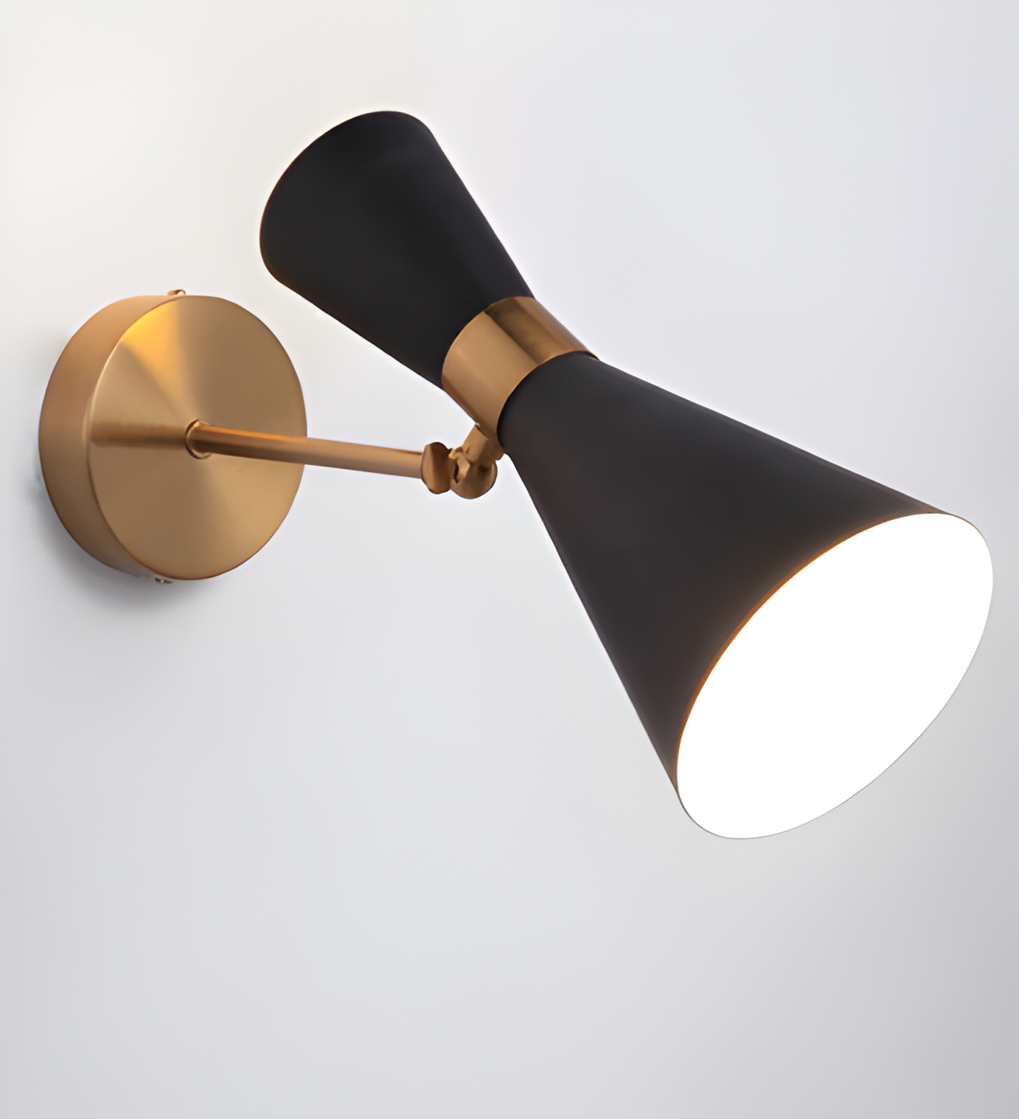 SleekIron Vägglampa - Minimalistisk Svart/vit Vägglampa - Justerbar Up Down Vägglampa LED