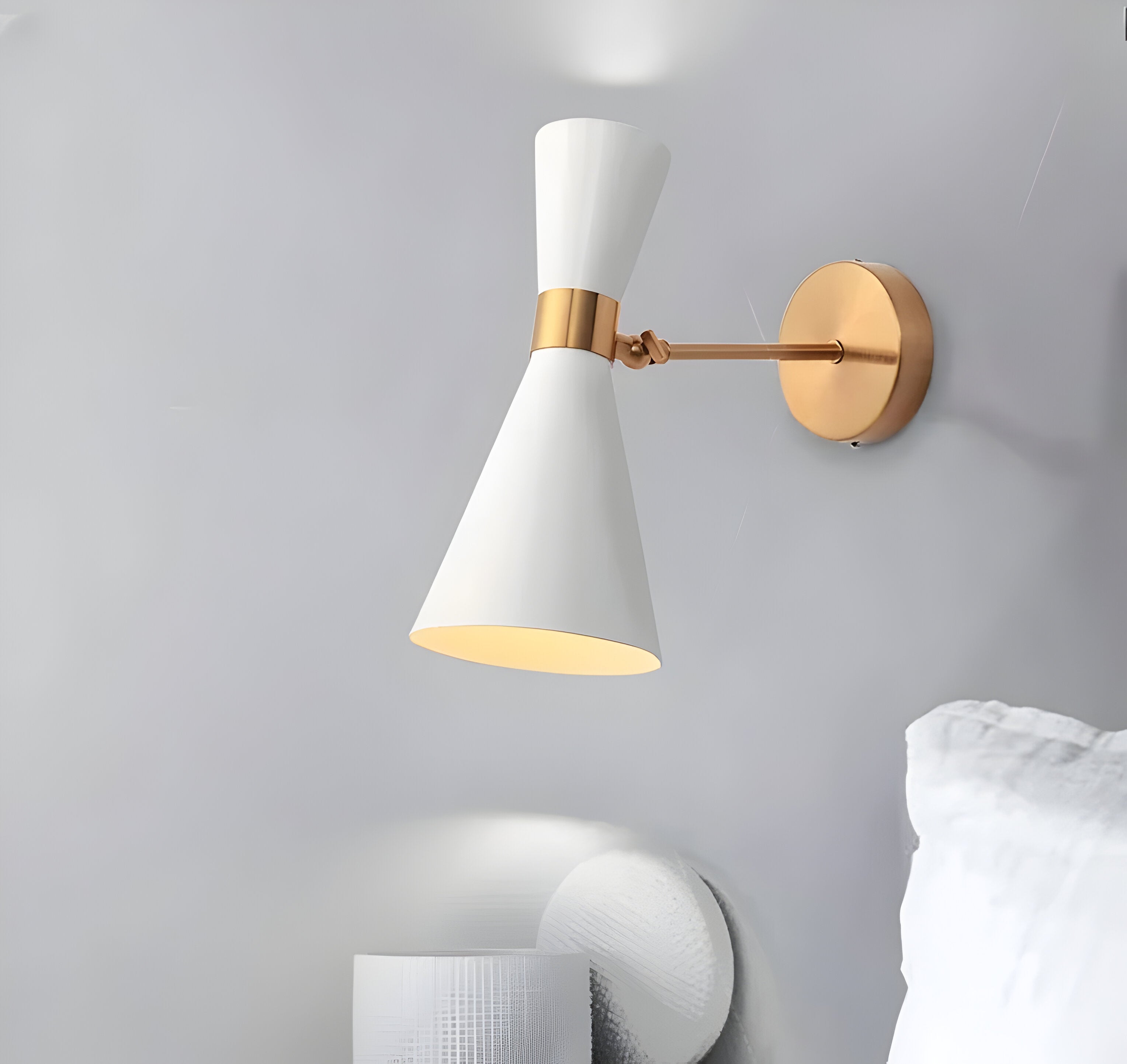 SleekIron Vägglampa - Minimalistisk Svart/vit Vägglampa - Justerbar Up Down Vägglampa LED