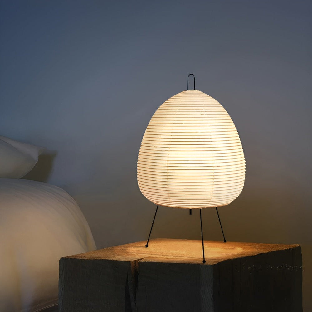 SmartGlow - Elegant Sladdlös Ricepaper LED-Bordslampa