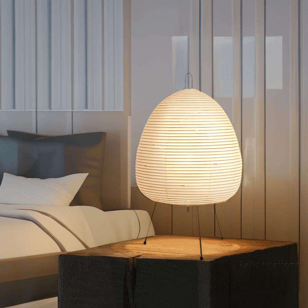 SmartGlow - Elegant Sladdlös Ricepaper LED-Bordslampa