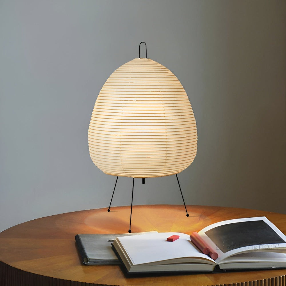 SmartGlow - Elegant Sladdlös Ricepaper LED-Bordslampa