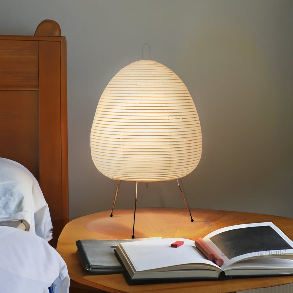 SmartGlow - Elegant Sladdlös Ricepaper LED-Bordslampa
