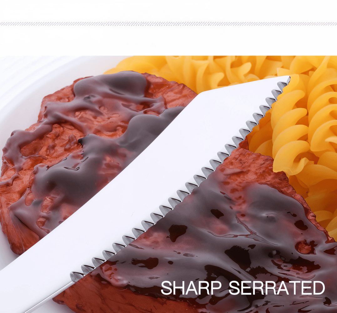 Snyggt Tandat Knivset - 4/6-Delars Bestickset i Rostfritt Stål