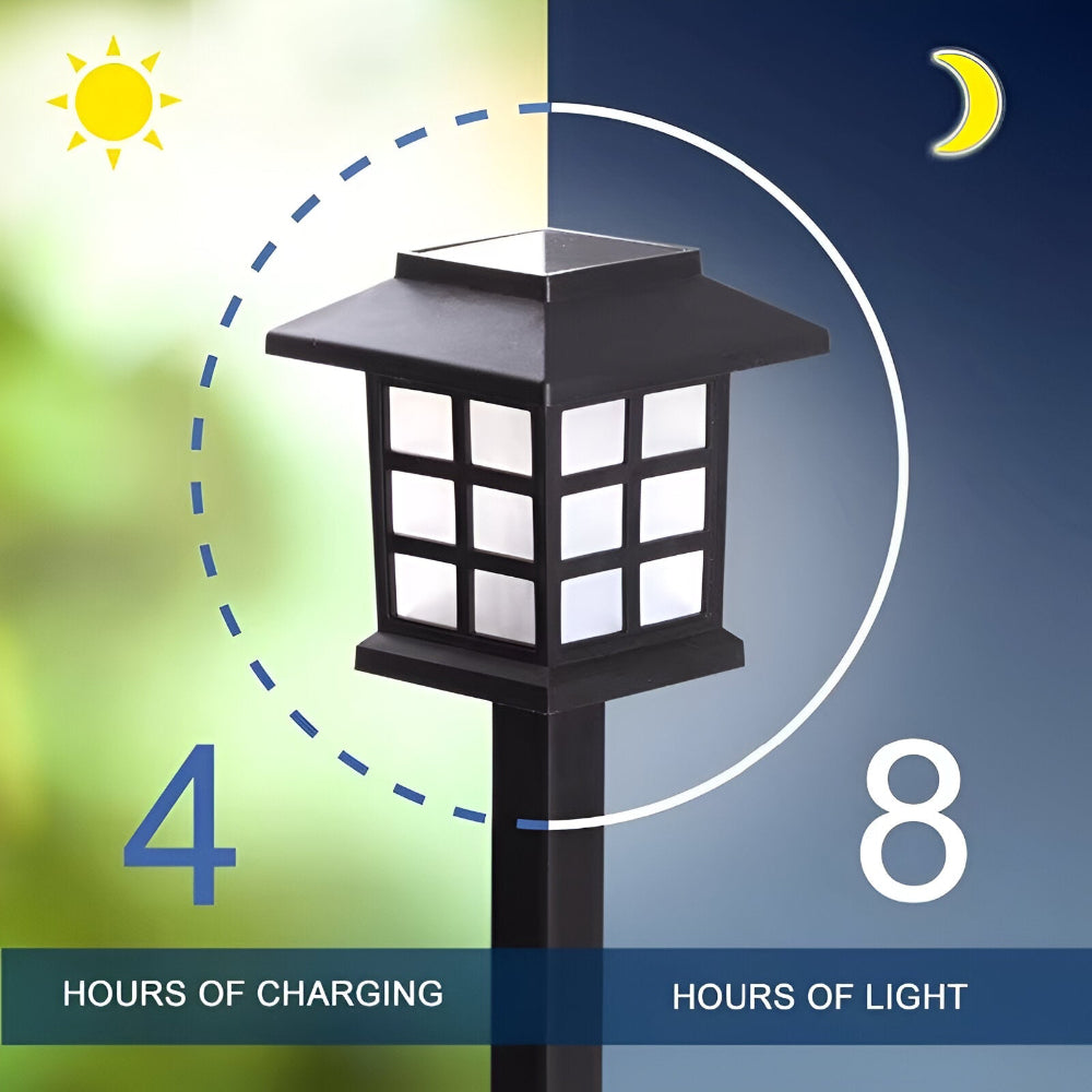 SolarPath-Lampa - 2/4/8 Delar Slitstark och Energieffektiv Solcellslampa för Trädgården