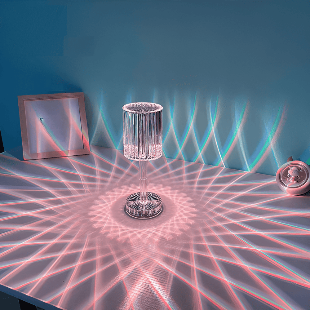 Spectral Bordslampa - Sladdlös LED-Lampa med Diamantkristall