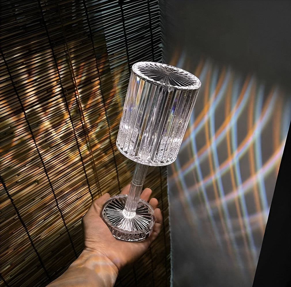 Spectral Bordslampa - Sladdlös LED-Lampa med Diamantkristall