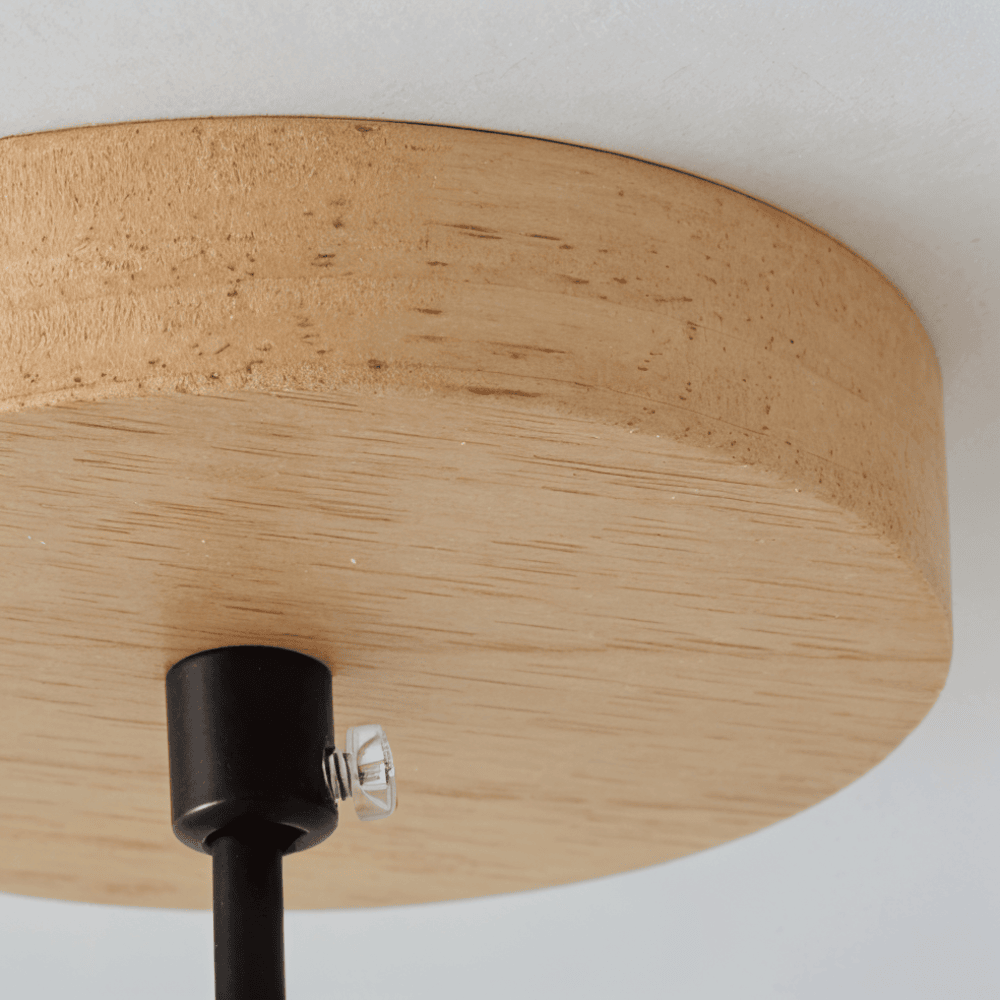 SpiraWood Taklampa - Konstnärlig Cylindrisk Lampa i Trä