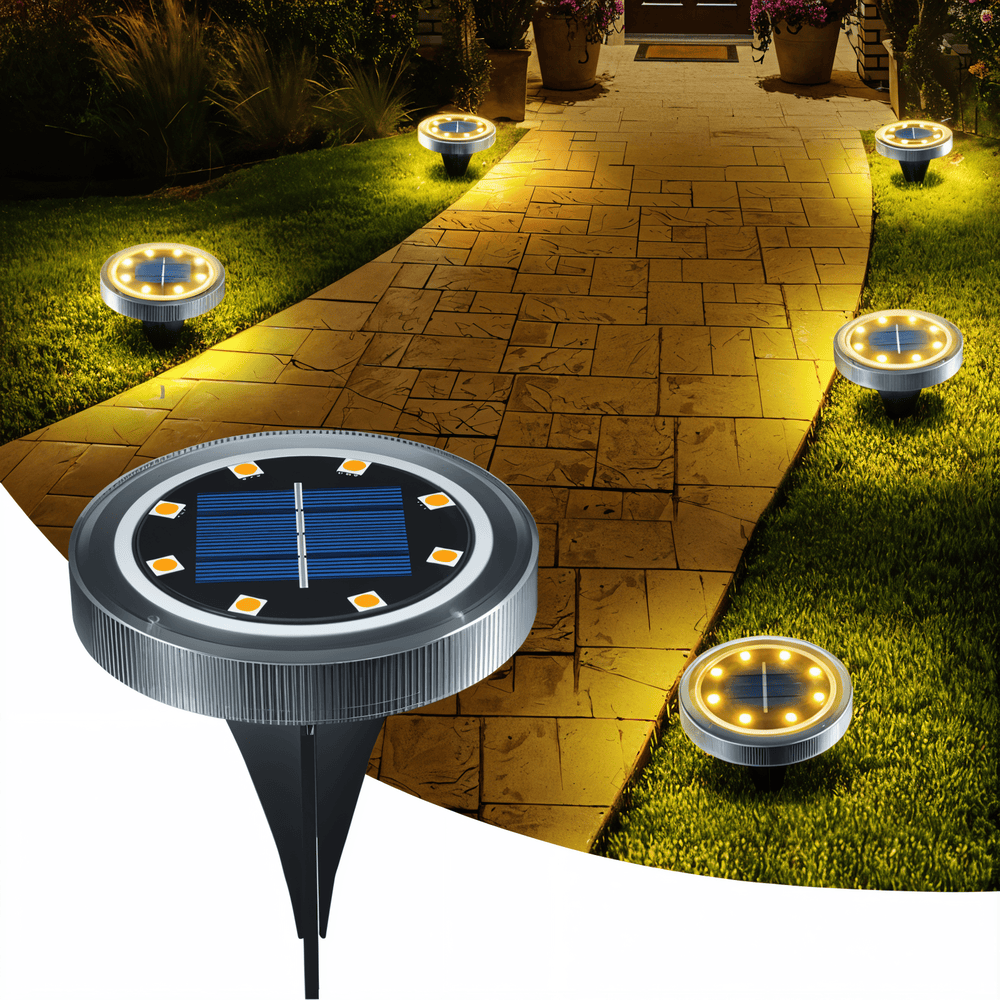 SunSparkle Solcellslampor - 2-pack LED-Solcellsbelysning för Utomhusbruk