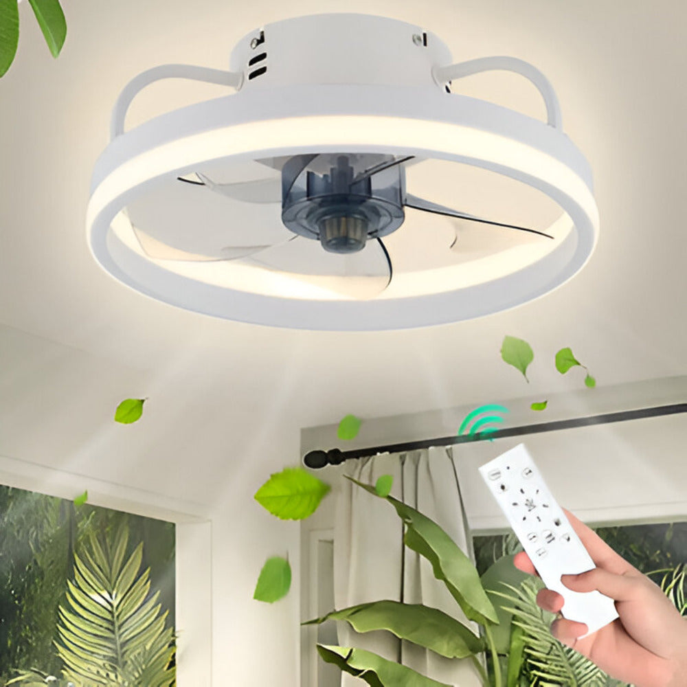 2-i-1 Takfläkt och LED-Lampa – Finns i Svart eller Vit – För Snygg och Praktisk Inredning