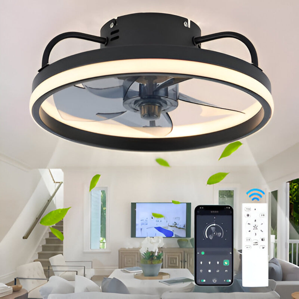 2-i-1 Takfläkt och LED-Lampa – Finns i Svart eller Vit – För Snygg och Praktisk Inredning
