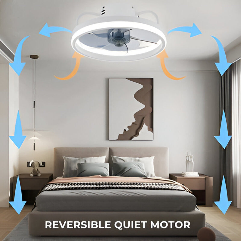 2-i-1 Takfläkt och LED-Lampa – Finns i Svart eller Vit – För Snygg och Praktisk Inredning