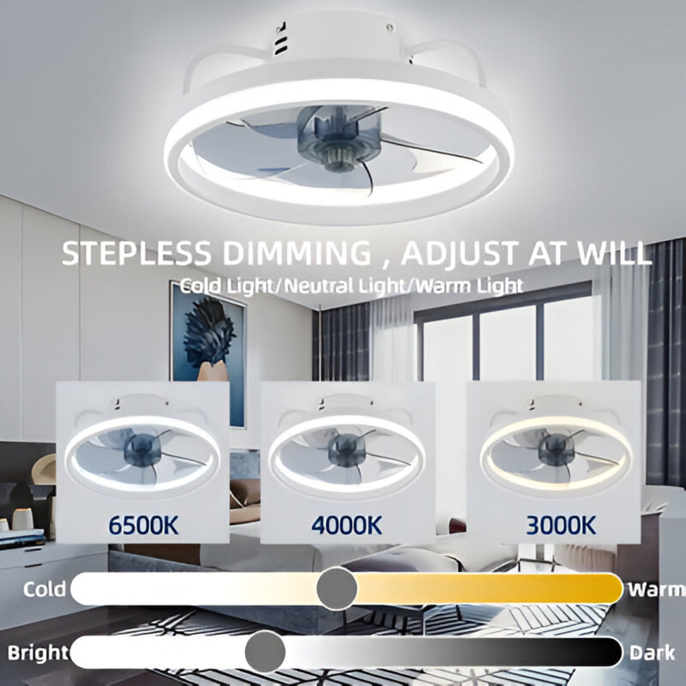 2-i-1 Takfläkt och LED-Lampa – Finns i Svart eller Vit – För Snygg och Praktisk Inredning