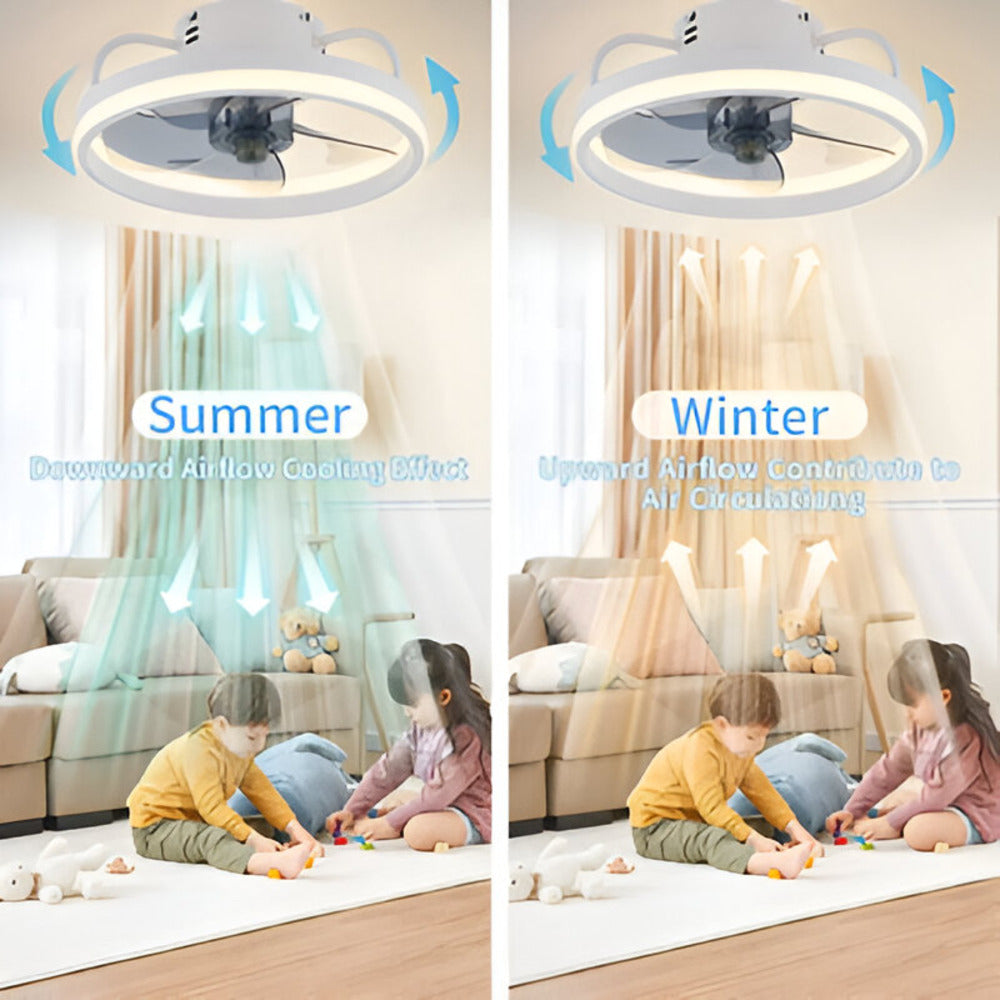 2-i-1 Takfläkt och LED-Lampa – Finns i Svart eller Vit – För Snygg och Praktisk Inredning