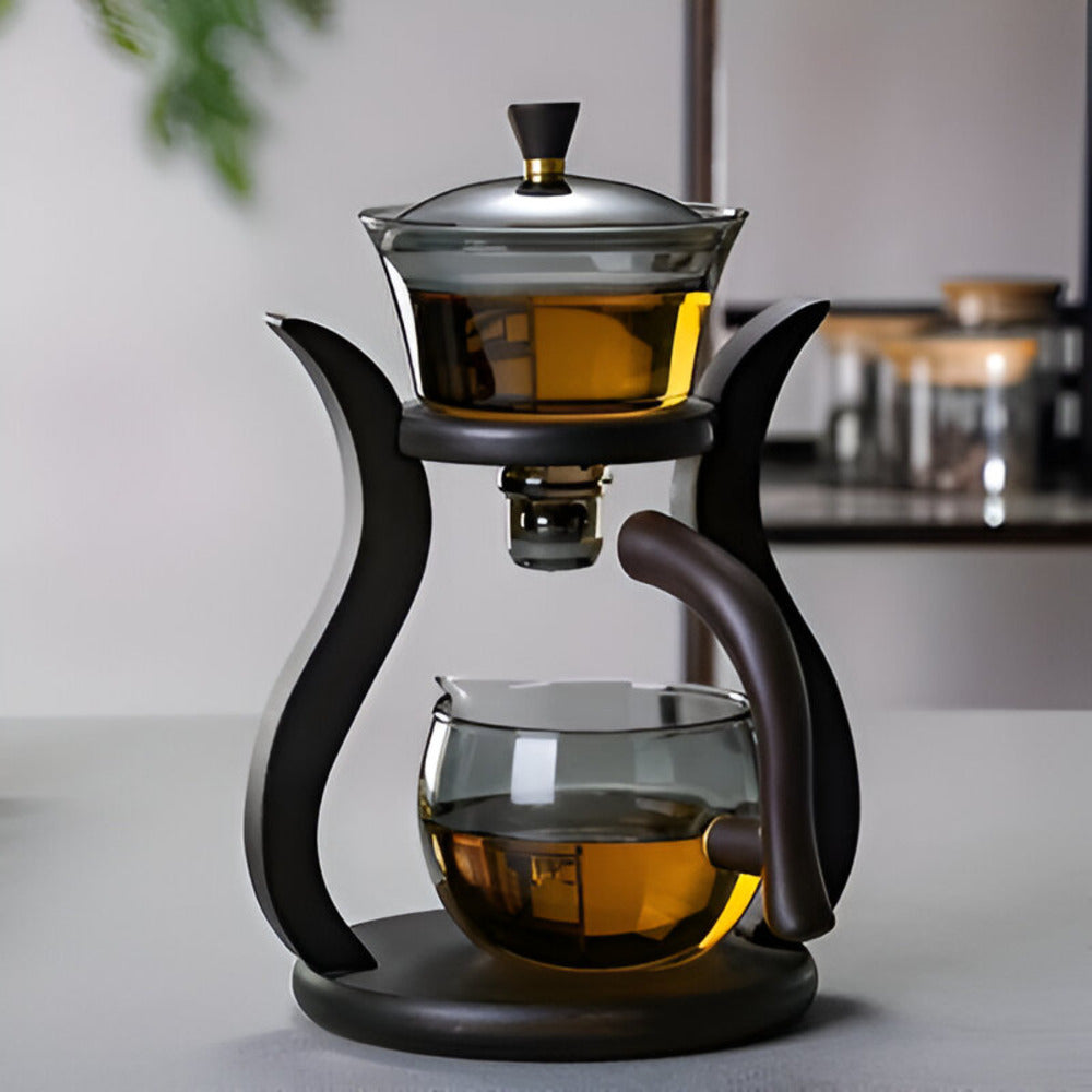 Artisan Teekannan Set - Unik Droppfri Teekanna med Magnetisk Utlopp, Teesil och Ergonomiskt Handtag