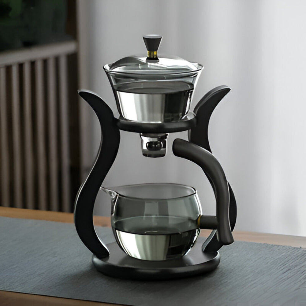 Artisan Teekannan Set - Unik Droppfri Teekanna med Magnetisk Utlopp, Teesil och Ergonomiskt Handtag