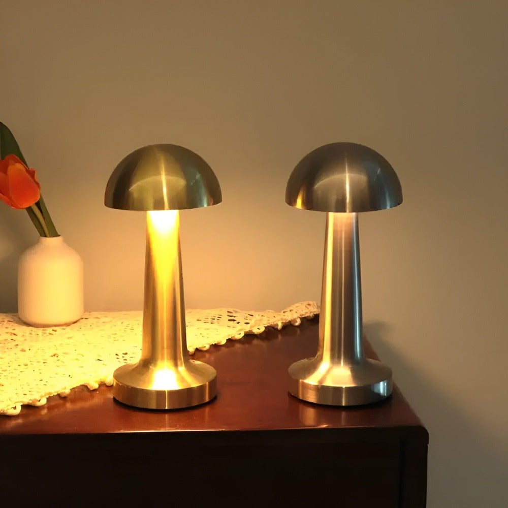 TopTouch Bordslampa - Sladdlös LED-lampa med Retrosvamp