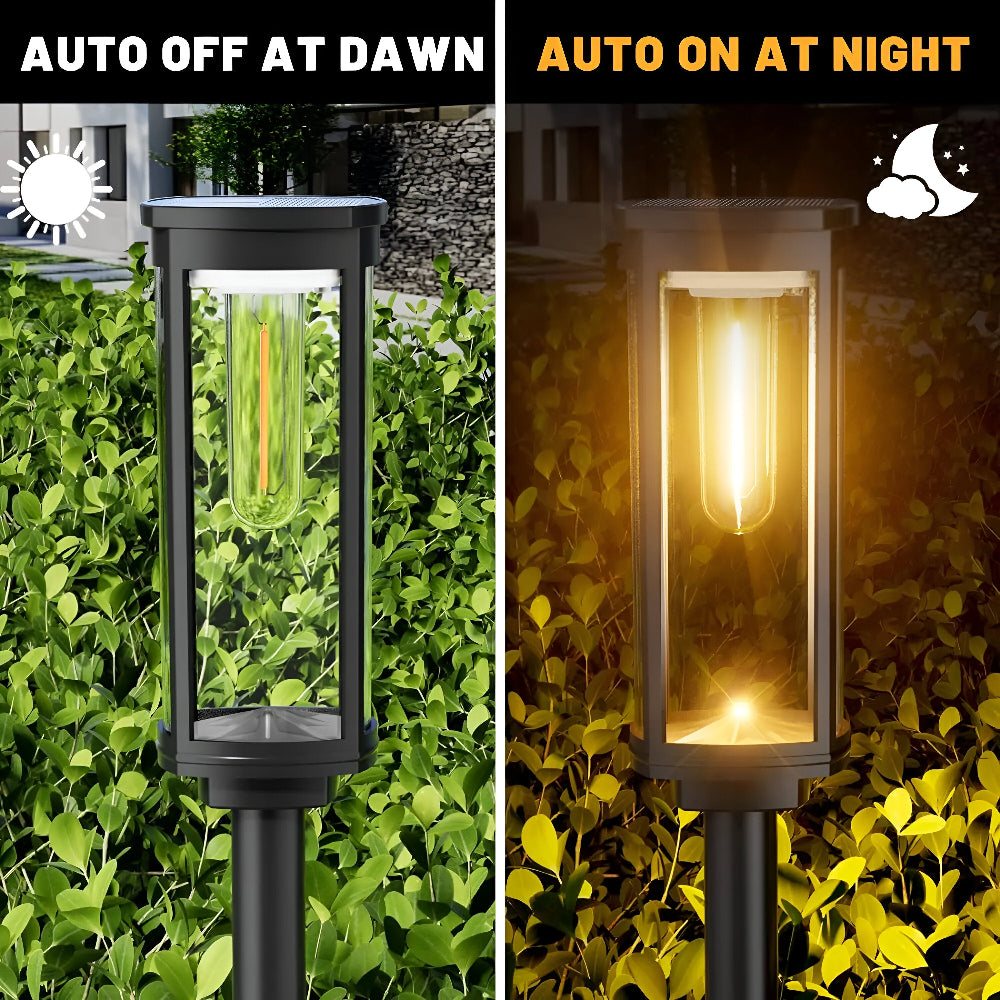 TorchDazz Solarlampa - 2/4/8-delars Vattentät Solarlampa Trädgård - LED Trädgårdsbelysning
