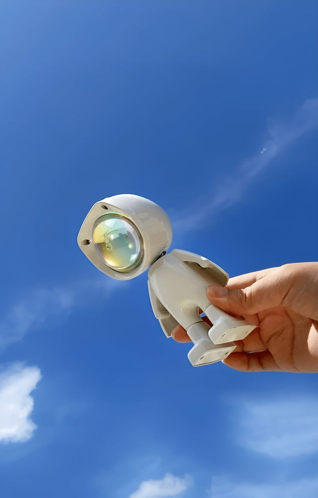 USB-Solnedgångsprojektor - 360° Roterande LED-Lamprobot för Drömska Nätter