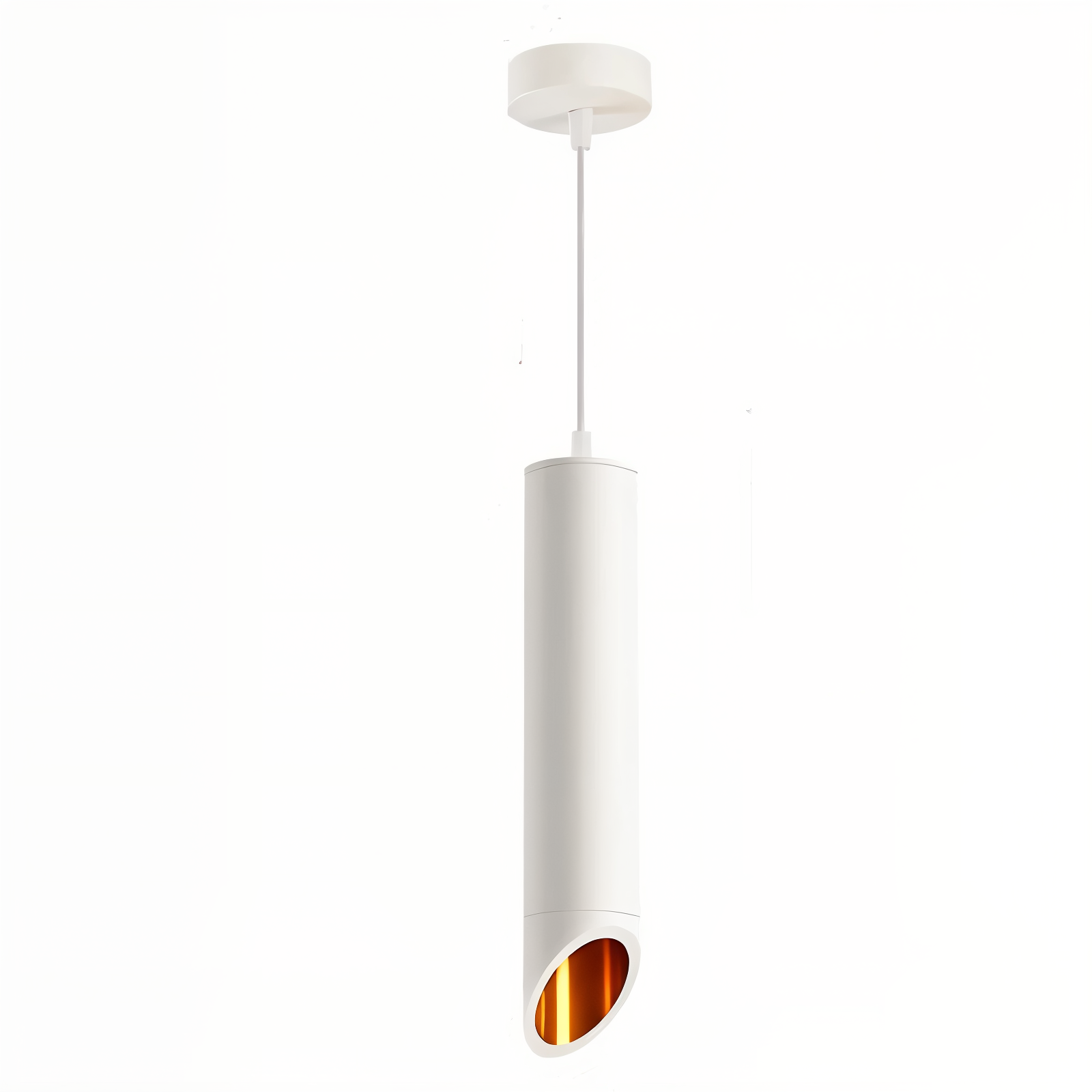 Uniqlux Tube Taklampa - Modern LED-Pendellampa i Svart/Vit Aluminium