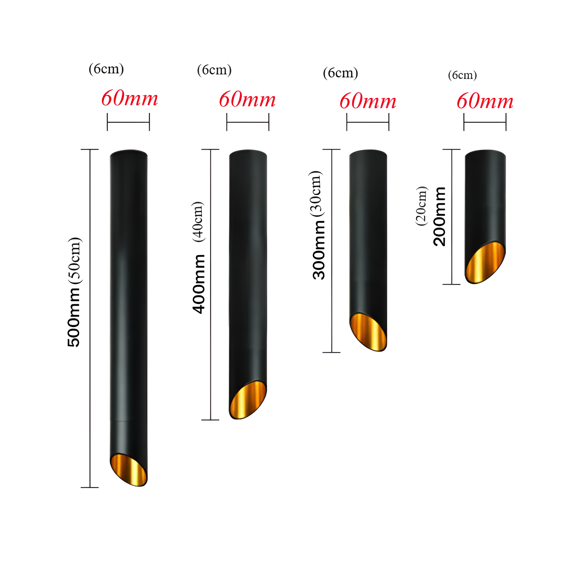 Uniqlux Tube Taklampa - Modern LED-Pendellampa i Svart/Vit Aluminium