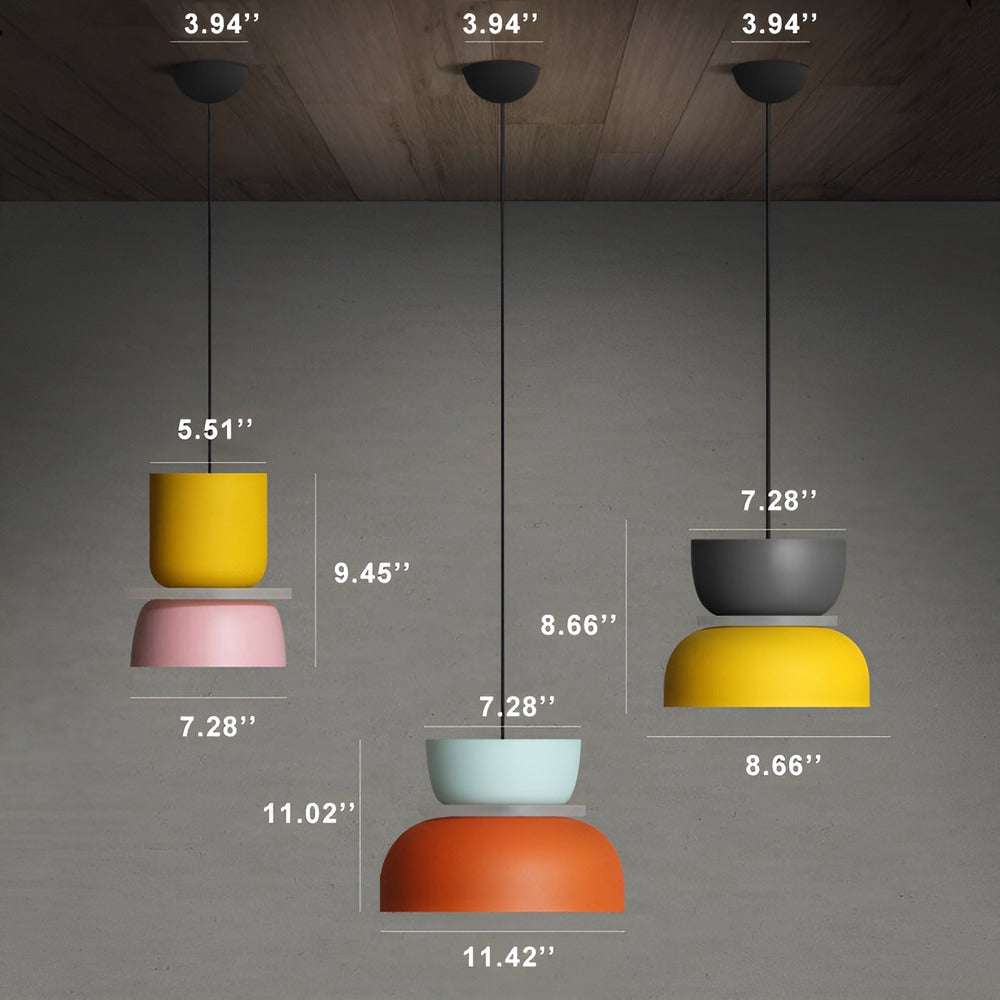 VividGlow- Vivid Metall Macaron LED-pendellampa