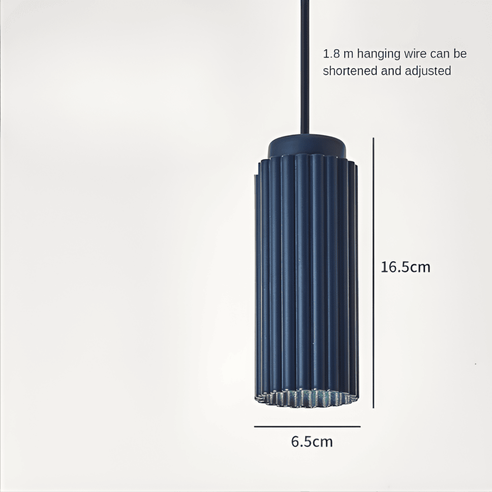 Vågig Nordisk Taklampa - Cylindrisk Hängande Lampa