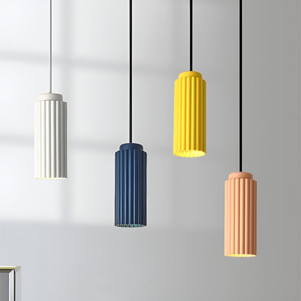 Vågig Nordisk Taklampa - Cylindrisk Hängande Lampa