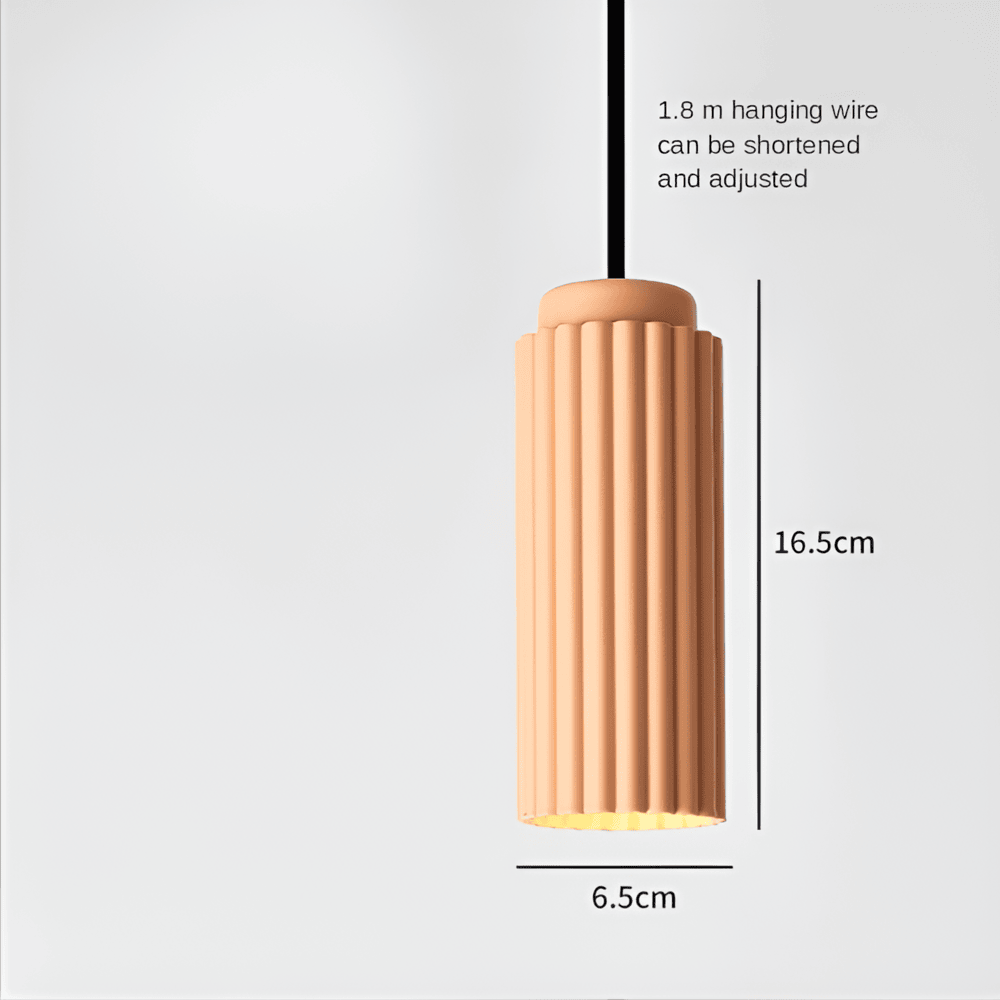 Vågig Nordisk Taklampa - Cylindrisk Hängande Lampa