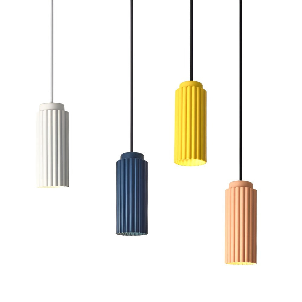 Vågig Nordisk Taklampa - Cylindrisk Hängande Lampa